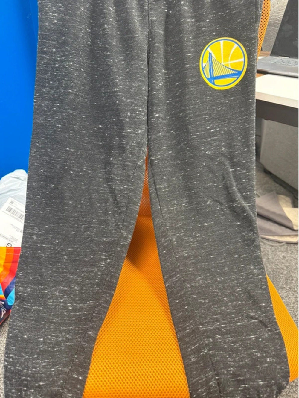 NBA Golden State Warriors Charcoal Heather Fleece Sweatpants (Youth Large 14-16)